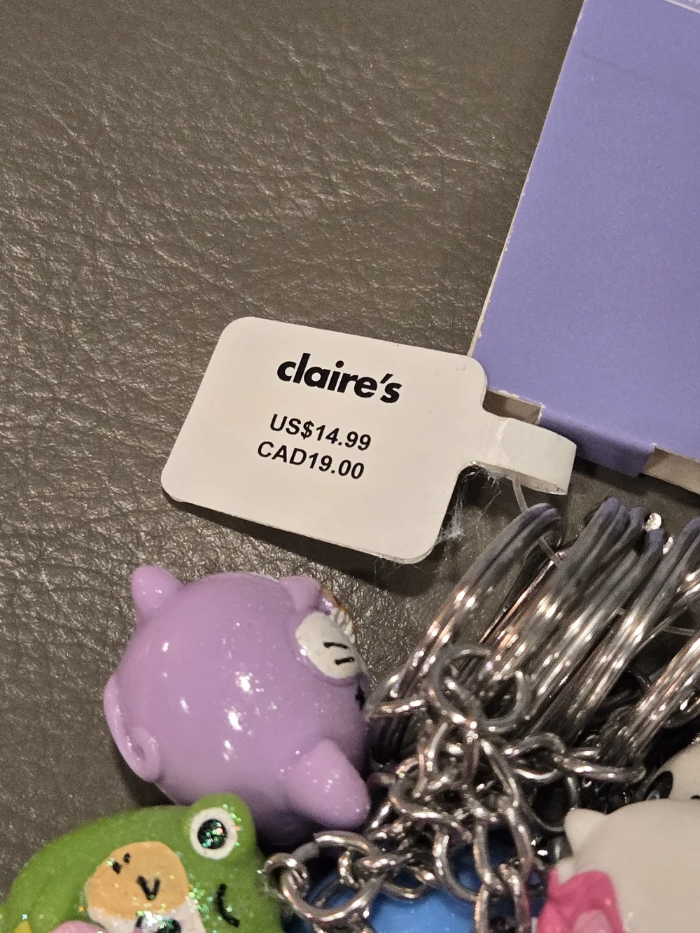 Claire's Pink & Multicolor Cute Animal Charm 8 PCs Keychain Set